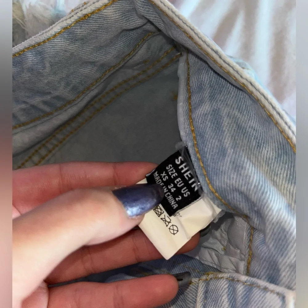 SHEIN distressed ripped jeans‎ x Niki Demar size XS 2 - Picture 4 of 6